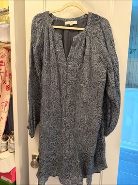 LOFT Navy Paisley Tunic